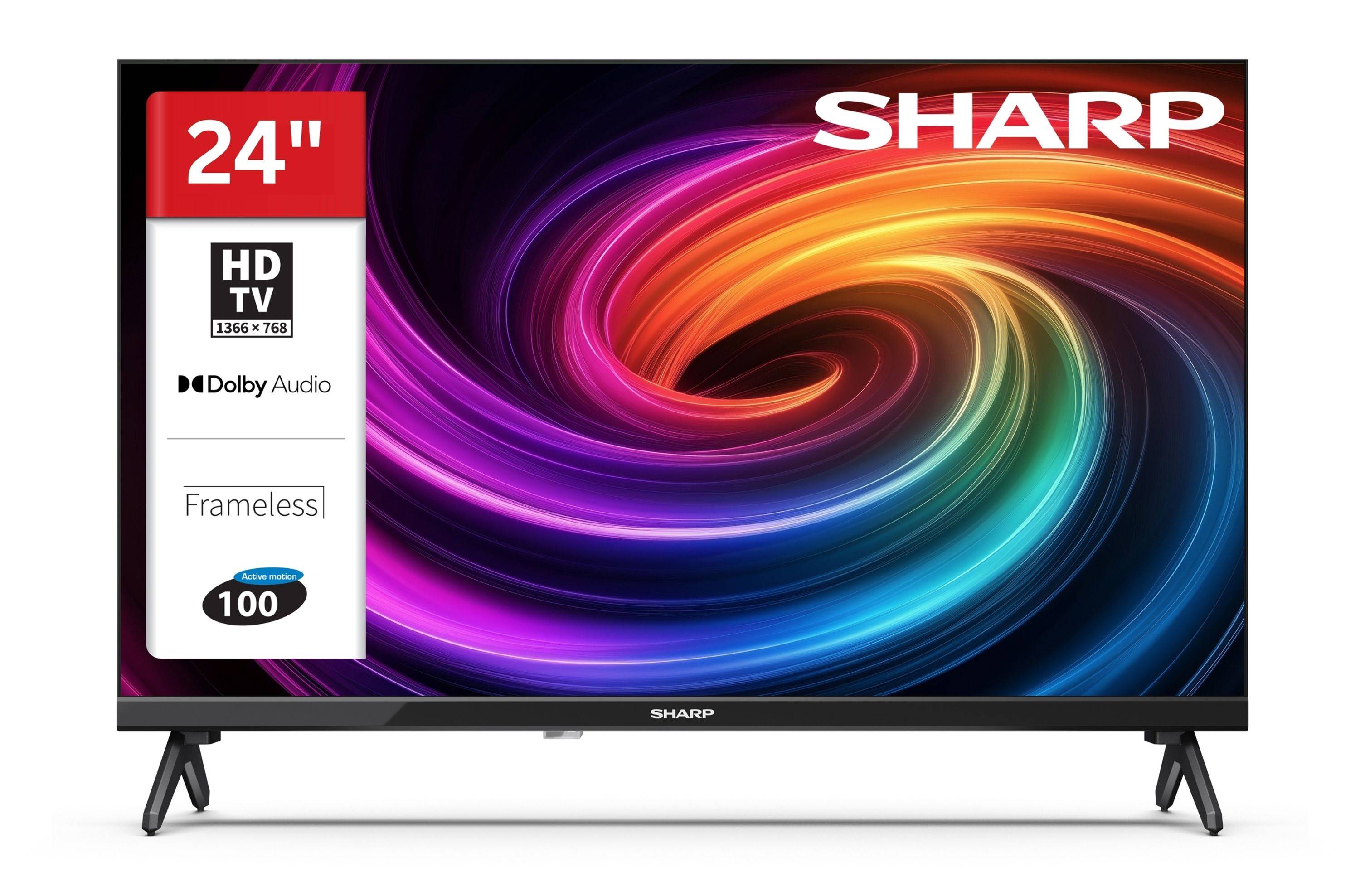 SHARP 24HA1705E 24 Zoll Fernseher LED TV mit HD Auflösung und Triple-Tuner DVB-C/-T2/-S2 (2026)
