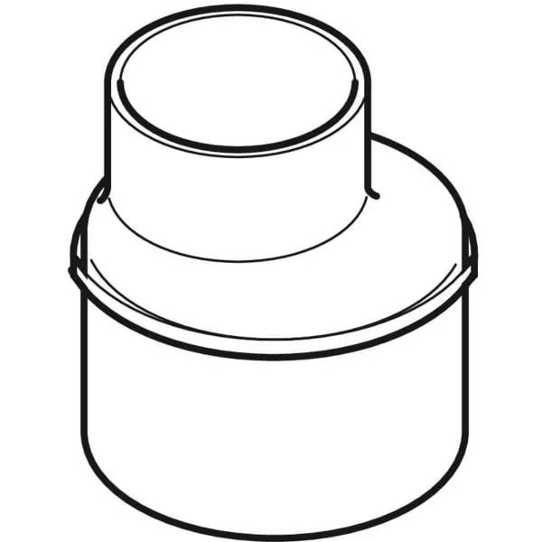 Technische Maßstabzeichnung eines zylindrischen Teils, gekennzeichnet mit D, E, H, h, d, 3 und K mit Pfeilen, die Messwerte anzeigen.