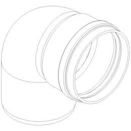 Technische Zeichnung einer 90-mm-Rohrbogenkrümmer mit einem Winkel von 67,5° und einer Segmentlänge von 58 mm, gekennzeichnet mit DN 90.