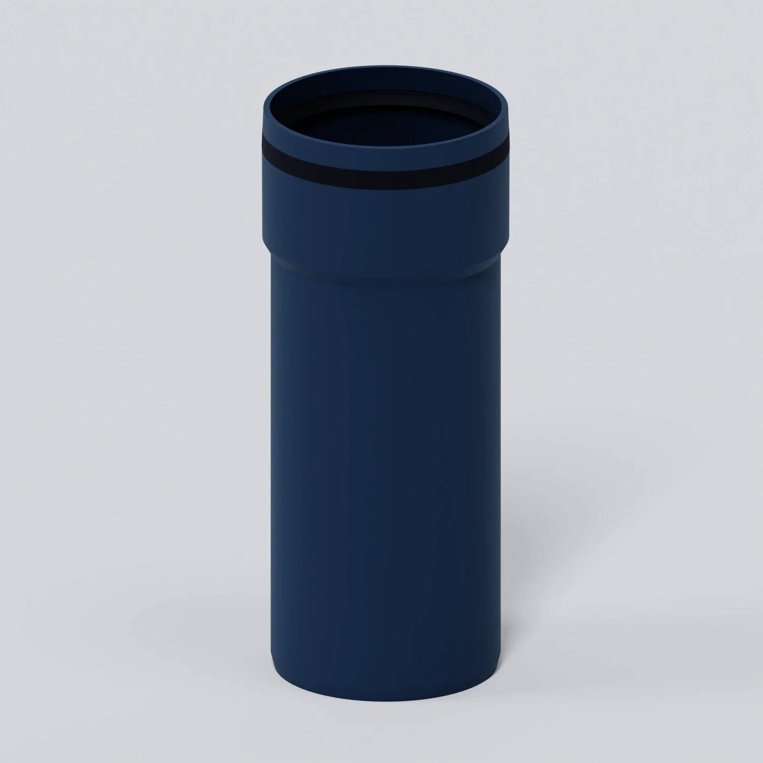POLOPLAST Steckmuffenrohr, PXXSR125.250, POLO-KAL XS, 125/250mm, PP-MD, blau, 1 Stk.