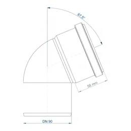 Bogen, DN90, POLO-KAL NG, PP-MD, 90mm, 67,5°, blau
