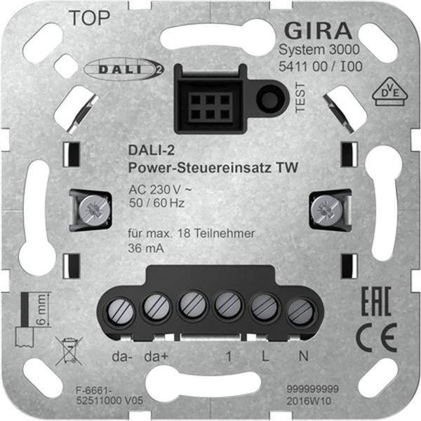 GIRA Power-Steuereinsatz 541100 S3000 DALI-2 TW Einsatz