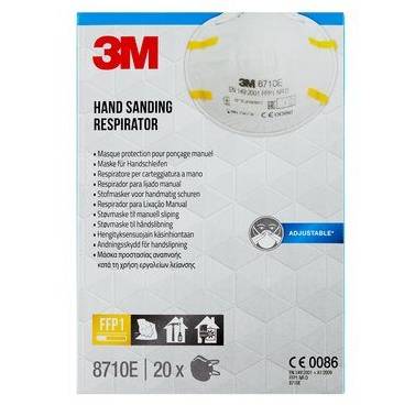 3M 8710PRO20 - Tasse - FFP1 - Weiß - Gelb - Herstellung - 20 Stück(e)
