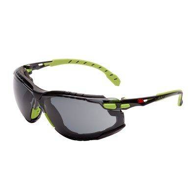 3M Schutzbrille S1GGC1 Grau Grün - Sicherheitsbrille - Montagearbeit - Bau-/Renovierungsarbeiten - Staub-Arbeit - Schleifarbeiten - Turning/routing