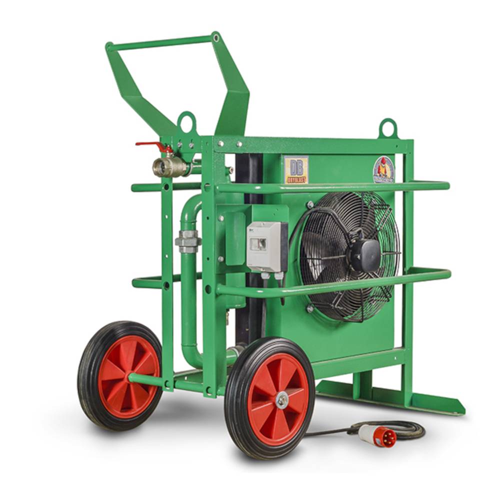 Mobiler Druckluftnachkühler - Modell DBE-7 DryBlast - Volumenstrom 7 m³/min - G1.1/2" Anschluss - Elektroantrieb