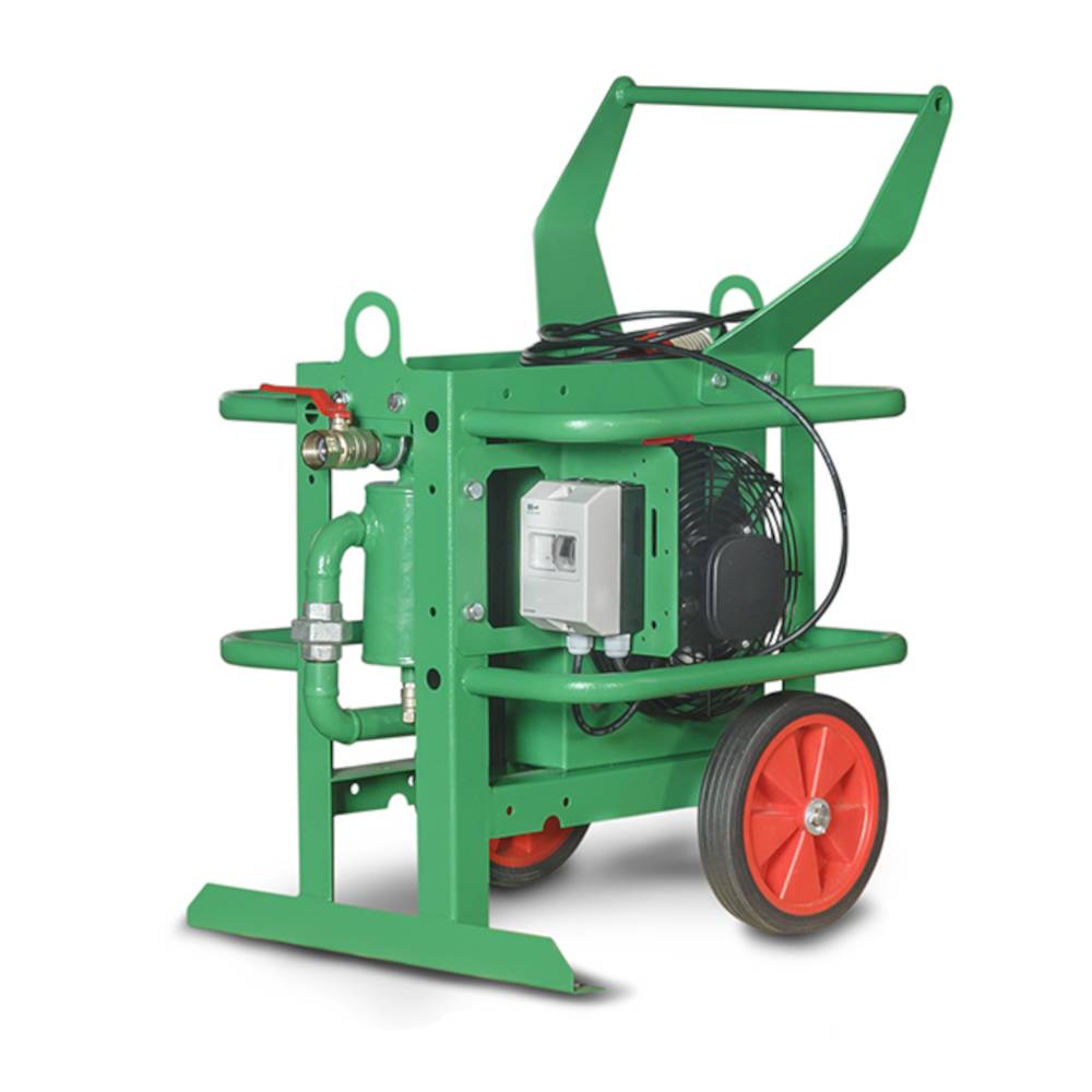 Mobiler Druckluftnachkühler - Modell DBE-3 DryBlast - Volumenstrom 3 m³/min - G1" Anschluss - Elektroantrieb