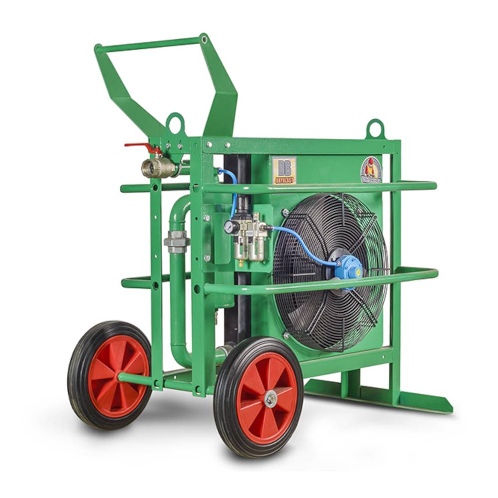Mobiler Druckluftnachkühler - Modell DBP-7 DryBlast - Volumenstrom 7 m³/min - G1.1/2" Anschluss - Druckluftantrieb