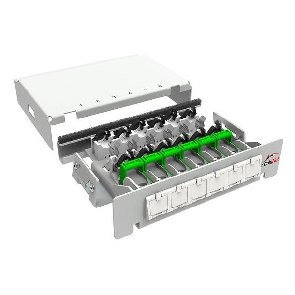 CobiNet Verteilergehäuse RJ45-TL 6xRJ45 Buchse 500MHz Cat. 6A