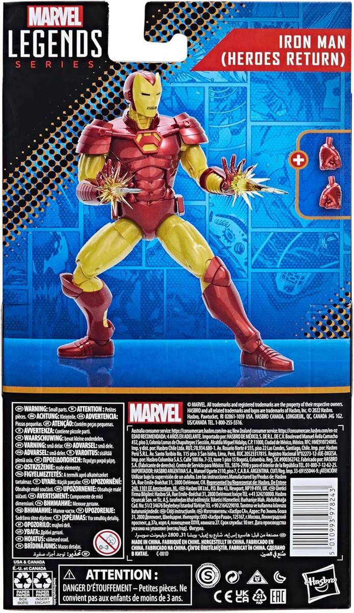 Marvel Legends Series Comics Iron Man Heroes Return 15 cm Action-Figur 4+