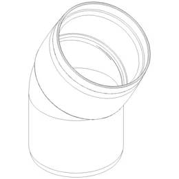 Technische Illustration eines geneigten zylindrischen Rohrkrümmers oder Verbindungsstücks.