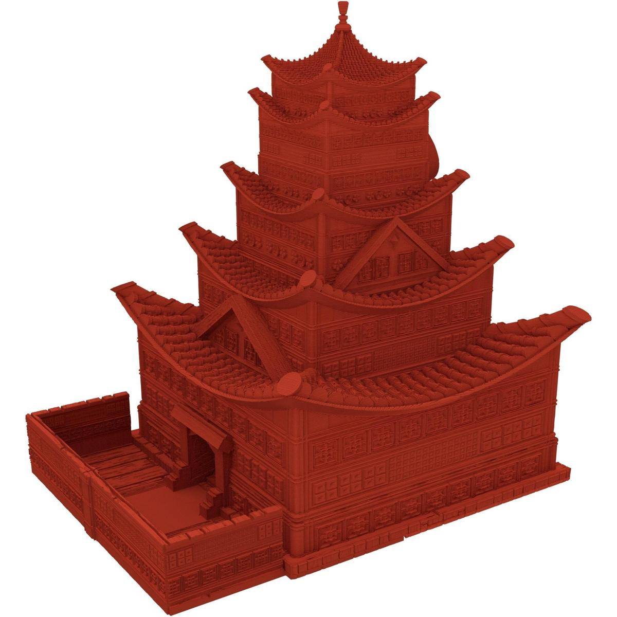 FH5502 - Fates End Dice Tower: Pagoda, kirschrot