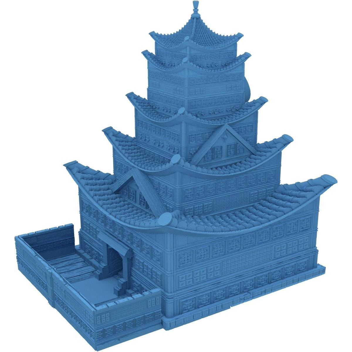 FH5506 - Fates End Dice Tower: Pagoda, himmelblau