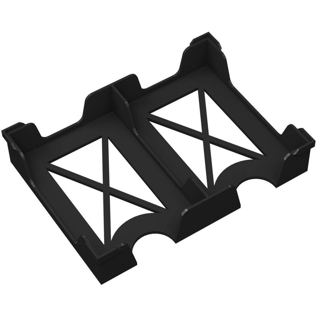 FH6725 - Feldherr Kartenhalter für Spielkarten im Format 50 x 75 mm – 120 Karten – 2 Fächer