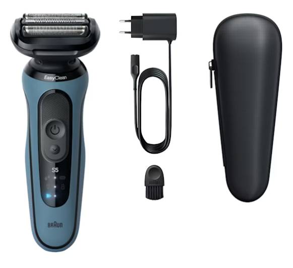 Braun Series 5 52-A1000s, Folienschaber, Blau, Tasten, Akku, Integrierte Batterie, 50 min