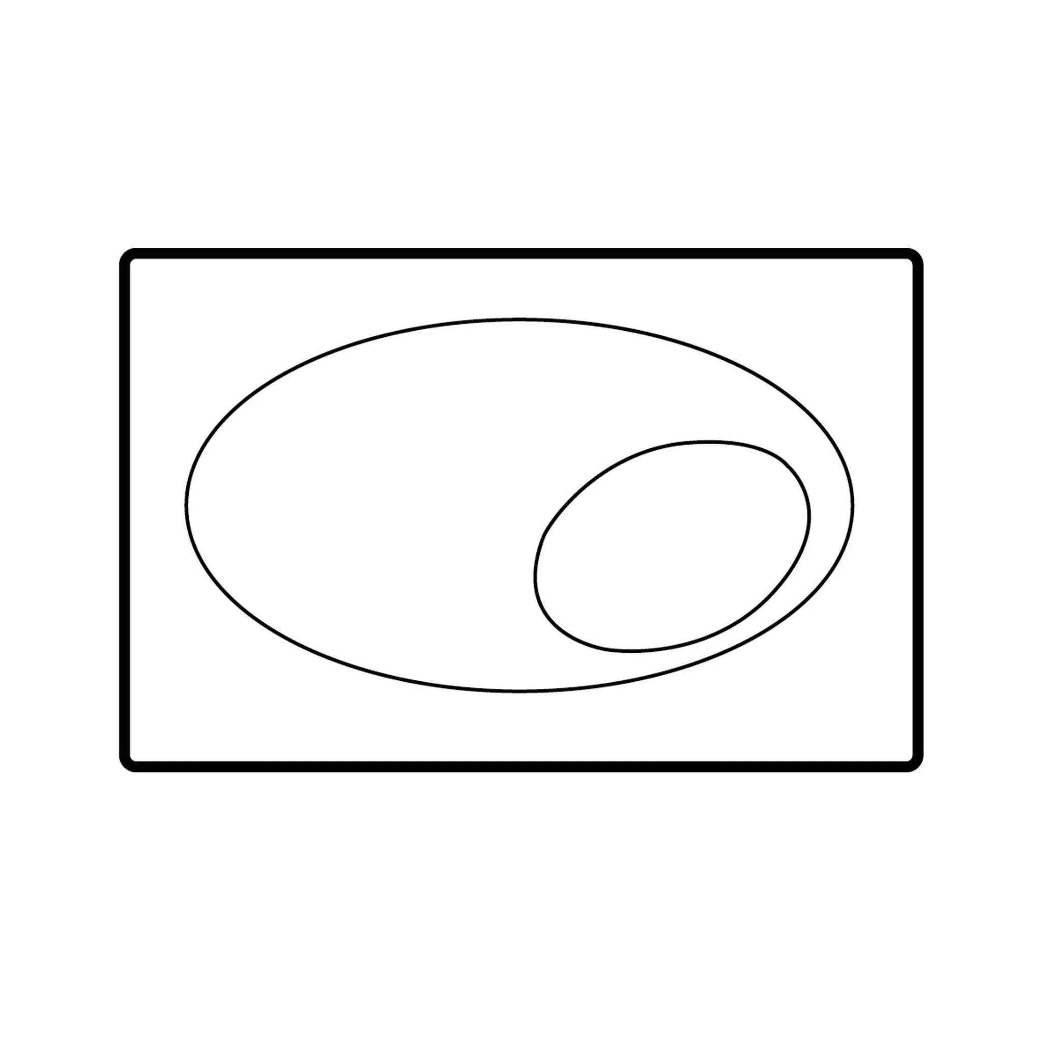 WimTec WC-Betätigungsplatte, VELA, 2-Mengen, WimTec SLK, 255x168mm, weiß, 1 Stk.