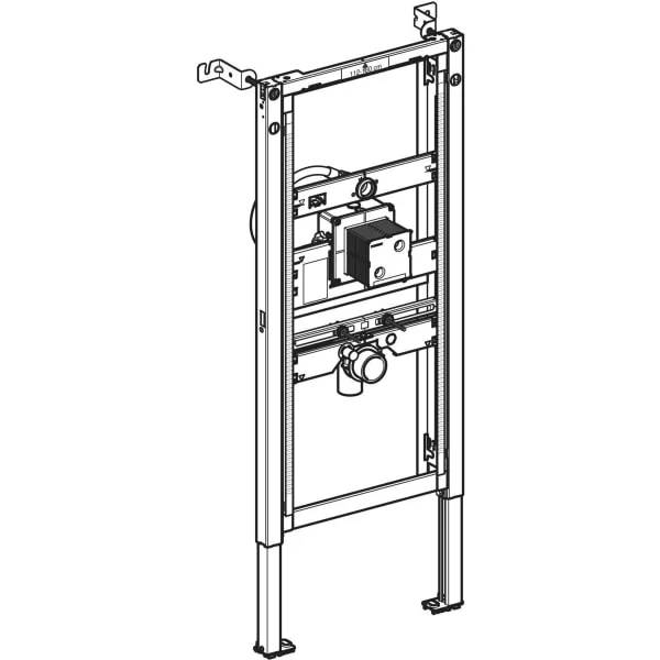 Geberit Urinal-Element, Duofix, verdeckte Steuerung, 1120-1300mm, Stahl, 1 Stk.