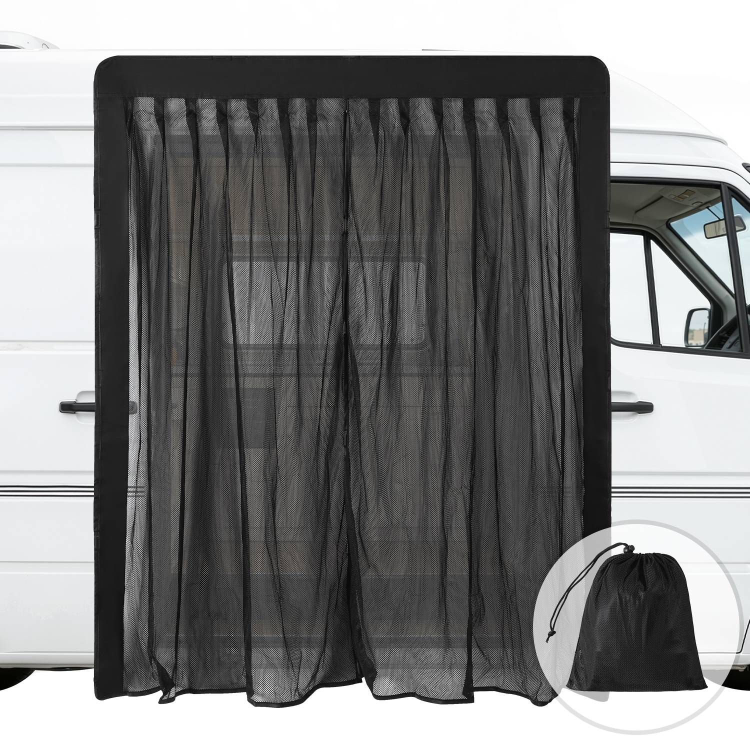 Auto Moskitonetz für Autotür 210×165 cm Magnetisches Fliegengitter Insektenschutz Netz für Auto Van SUV Camping