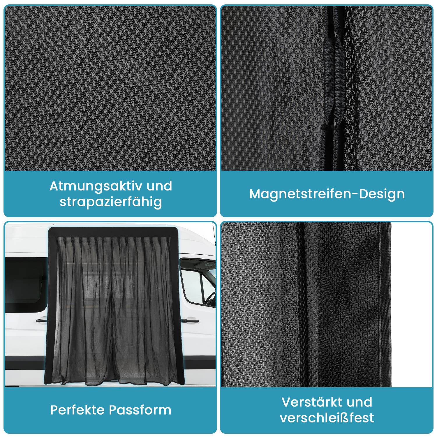 Auto Moskitonetz für Autotür 210×165 cm Magnetisches Fliegengitter Insektenschutz Netz für Auto Van SUV Camping