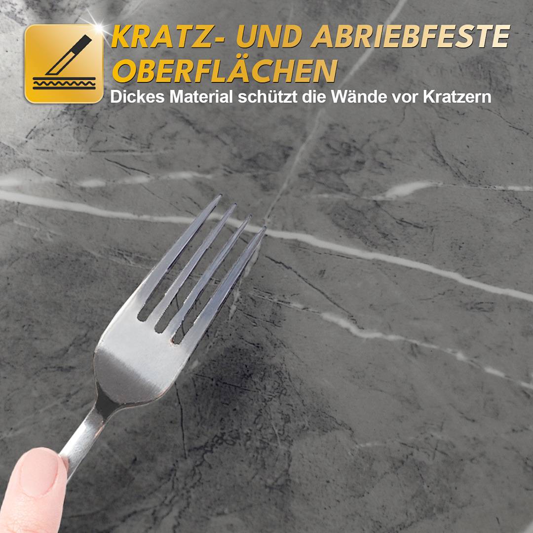 Selbstklebende Wandpaneele 108 60×30 cm in grauer Marmoroptik – 10er-Set, PET