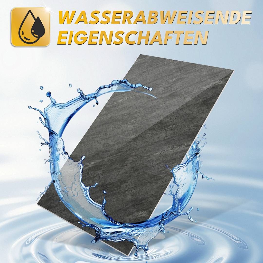 Wandpaneele 120×60 cm, grauer Stein-Verbundwerkstoff – 20er-Set, wasserfest