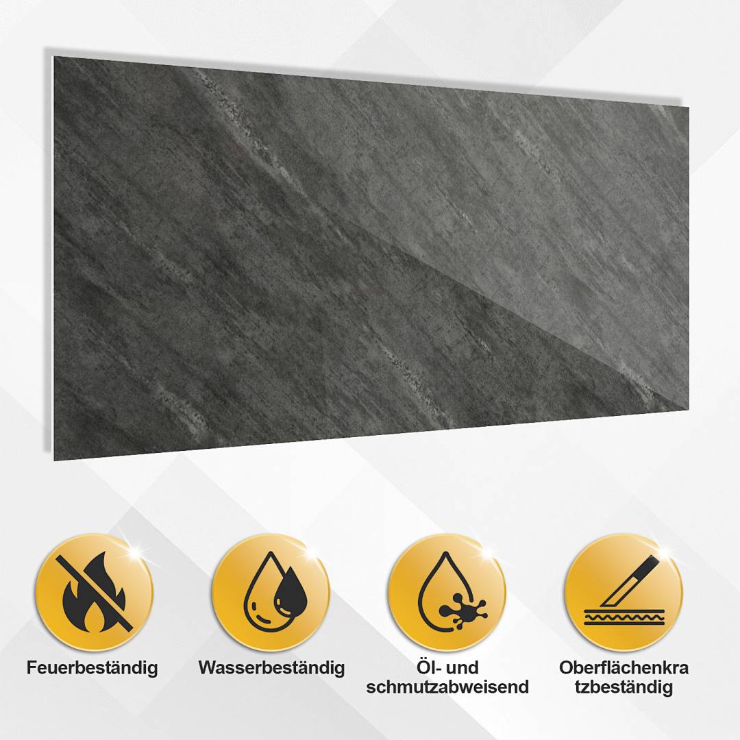 Wandpaneele 120×60 cm, steingrau, Verbundwerkstoff – 16er-Set, wasserfest