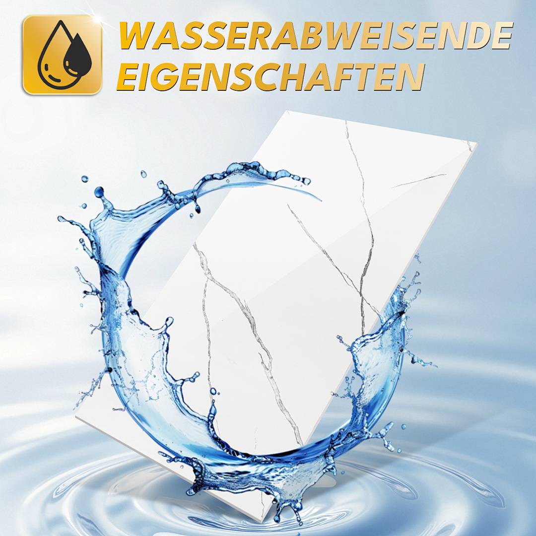 Wandpaneele 120×60 cm, weißer Marmor-Look – 4er-Set, Verbundmaterial