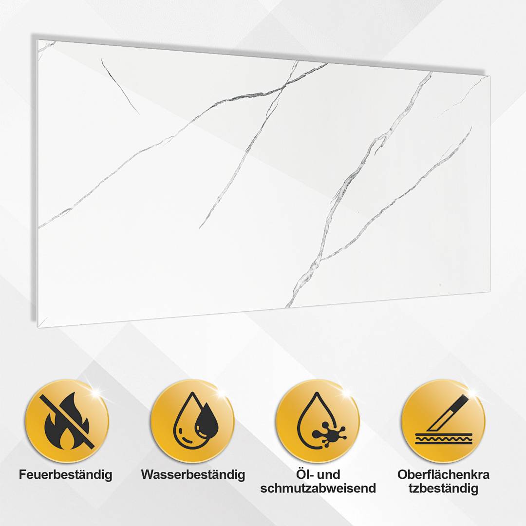 Wandpaneele 120×60 cm in weißer Marmoroptik – 20er-Set aus Verbundmaterial
