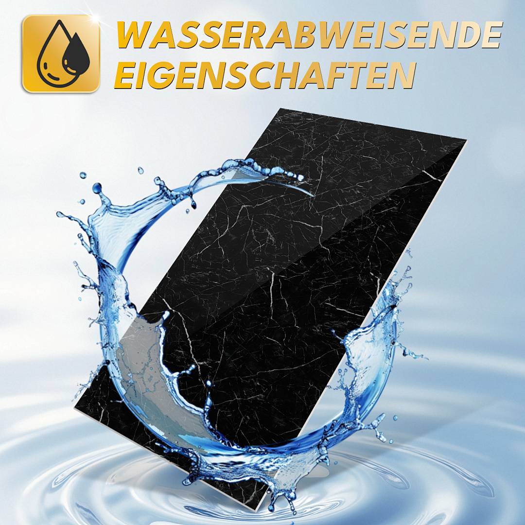 Wandpaneele 120×60 cm schwarz-weißer Marmor-Verbundwerkstoff – 4er-Set