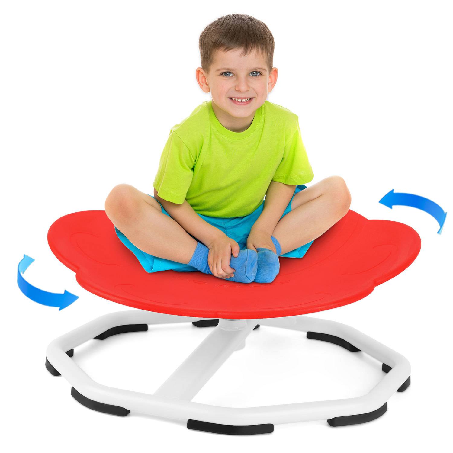 Sensorischer Kinderstuhl, Drehstuhl für Autismus, Sensorischer Balance Training Sitz Kunststoff Rot