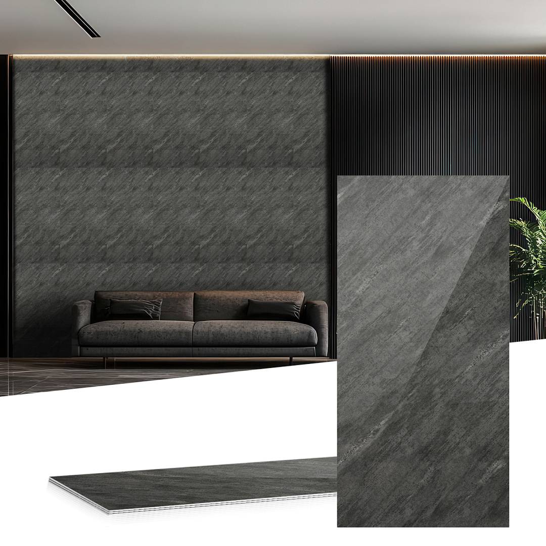 Wandpaneele 120×60 cm, steingrau, Verbundwerkstoff – 16er-Set, wasserfest
