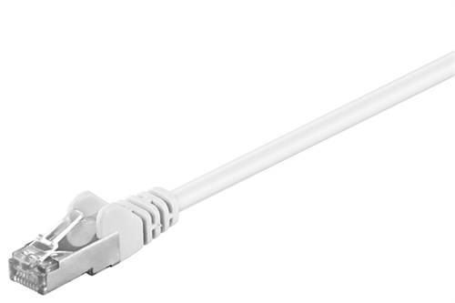 10X Goobay 93490 CAT 5e Patchkabel, F/UTP, Weiß, 0.5 m - CCA Kupfergemisch