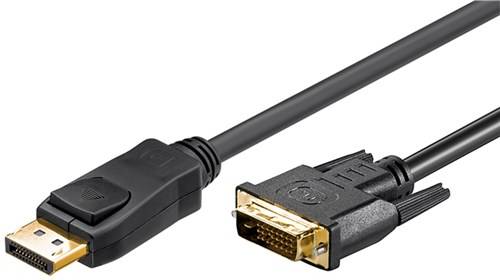 40X Goobay 51961 DisplayPort/DVI-D Adapterkabel 1.2, 2 m, Schwarz - DisplayPort-Stecker > DVI-D-Stecker Dual-Link (24+1 pin)