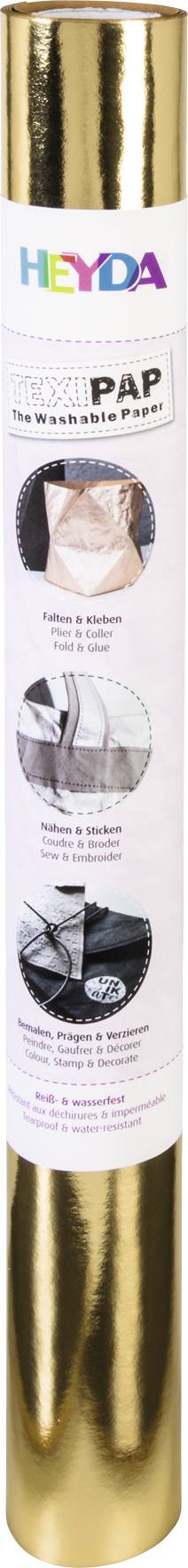 Heyda 204722604 TEXIPAP The Washable Paper 50 x 110 cm goldfarben