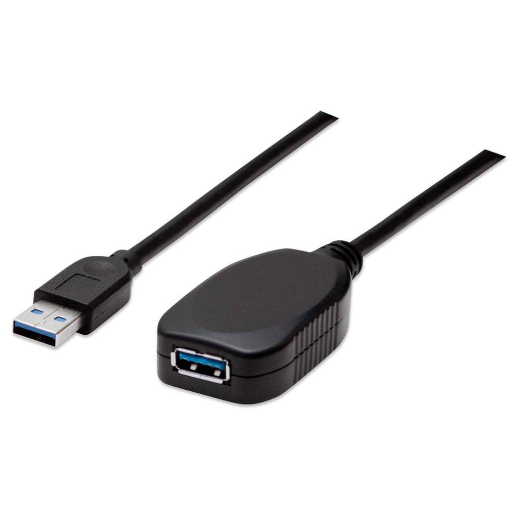 Manhattan 150712 Manhattan USB Kabel A -> A St/Bu 5.00m blau Verl. aktiv