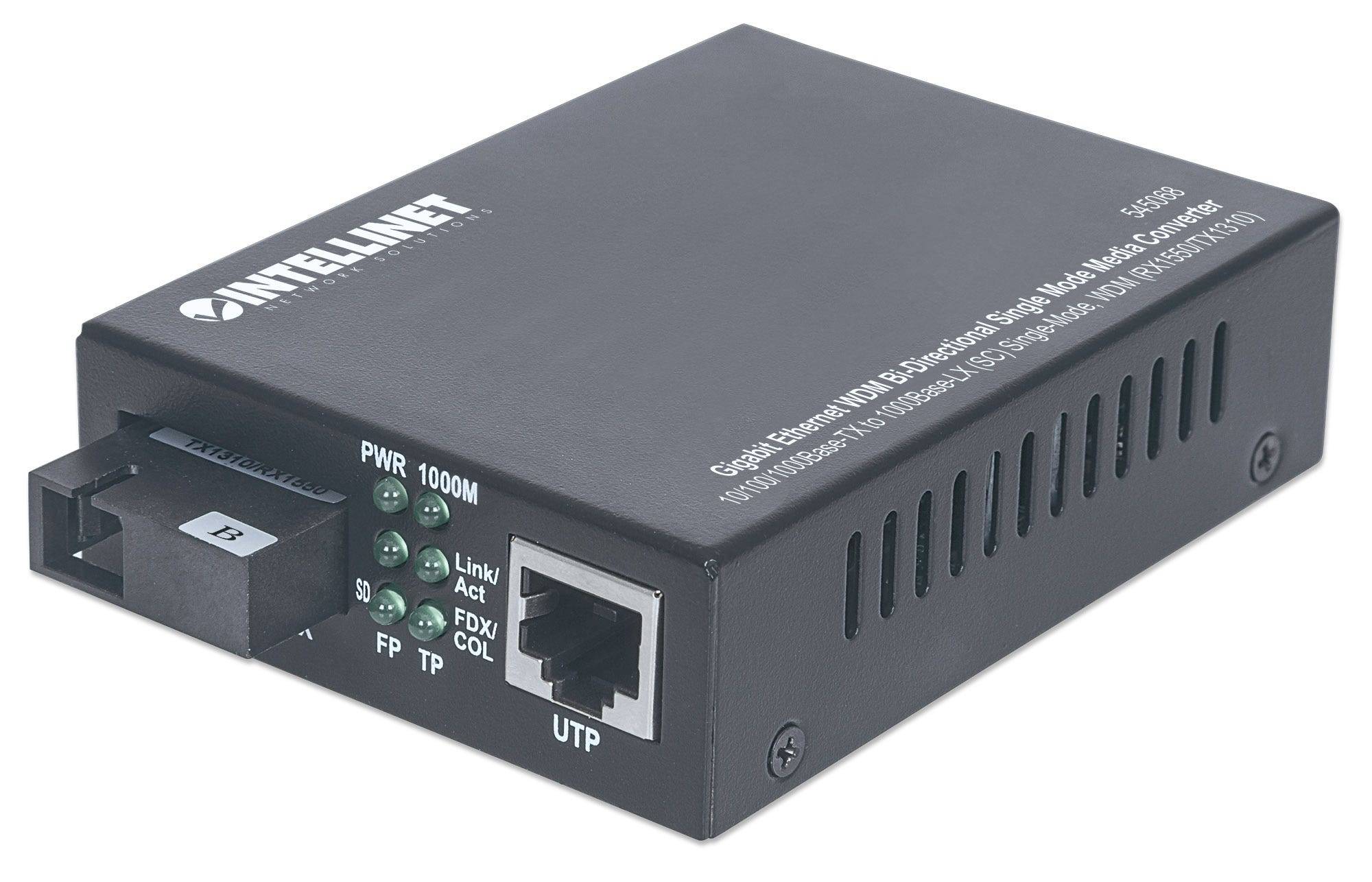 Intellinet 545068 Intellinet Medienkonverter Gigabit Singlemode 20km RX 1550