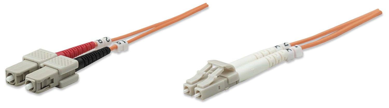 Intellinet 471268 Intellinet LWL Anschlusskabel LC/SC 2M Multimode OM1 orange