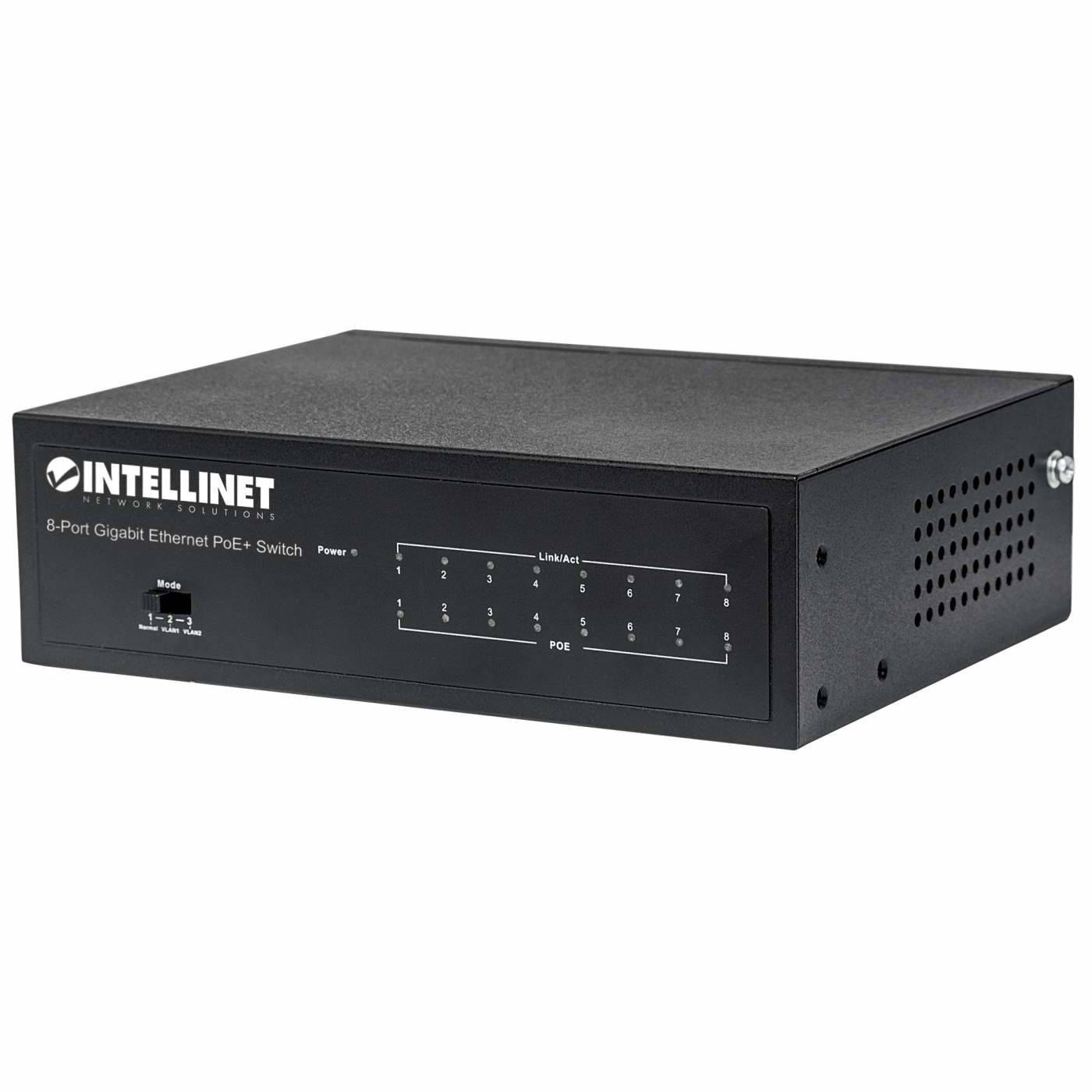 Intellinet 561204 Intellinet Switch 8-Port Gigabit Ethernet PoE+ 60W Desktop