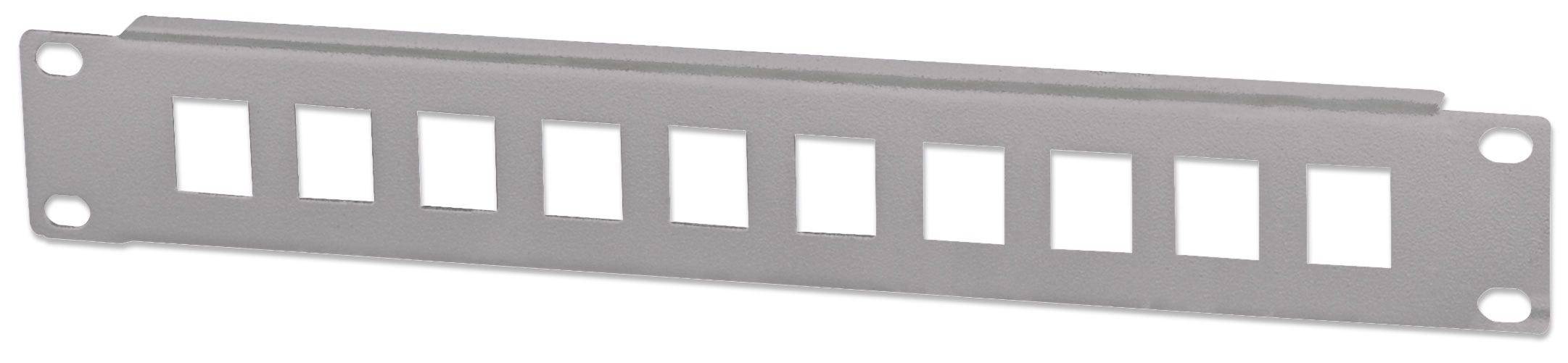 Intellinet 714969 Intellinet 10-Port Patchpanel unbestückt 10" 1 HE grau