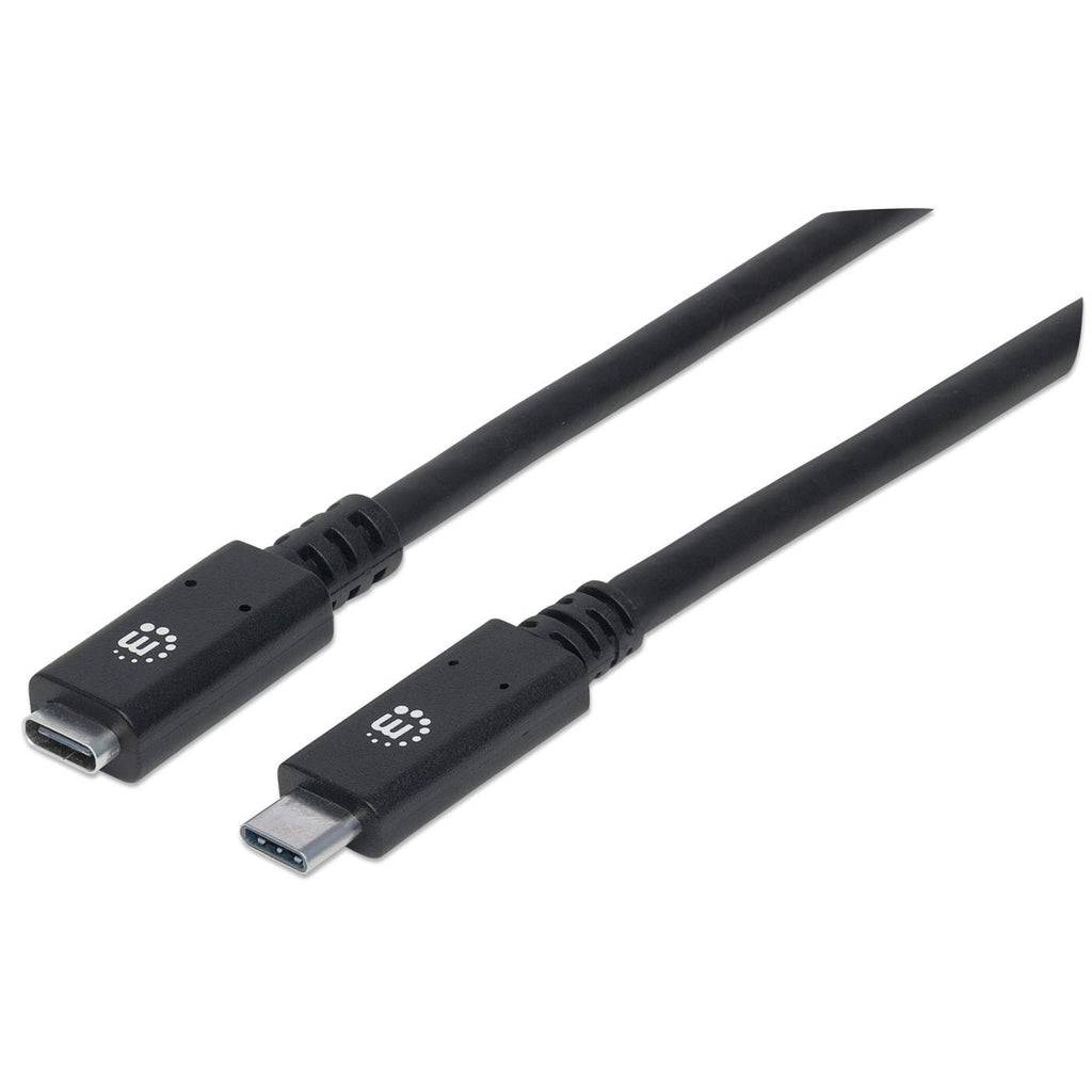 Manhattan 355230 Manhattan USB3.1 Kabel 10Gbit/s C-Stecker auf C-Buchse 0,5m