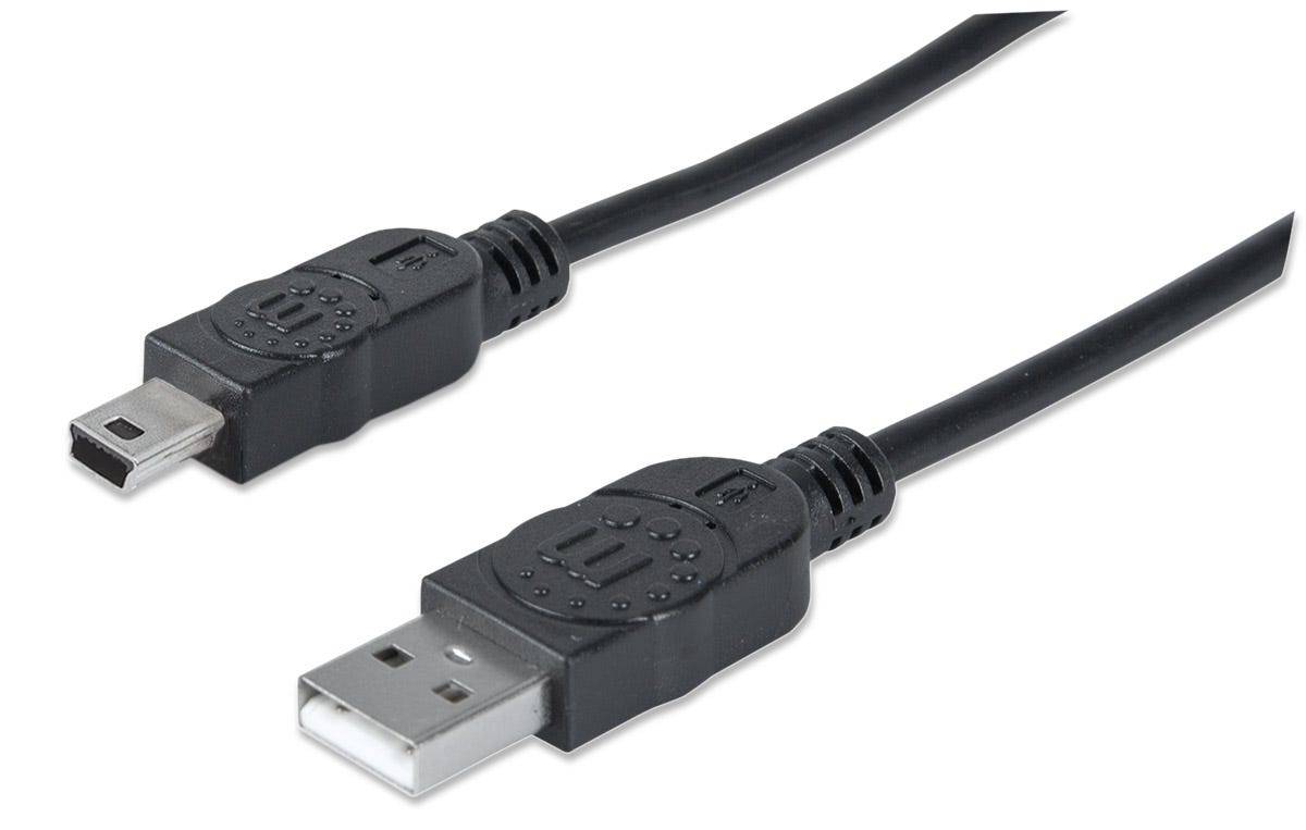 Manhattan 333375 Manhattan USB Kabel A -> mini B St/St 1.80m schwarz