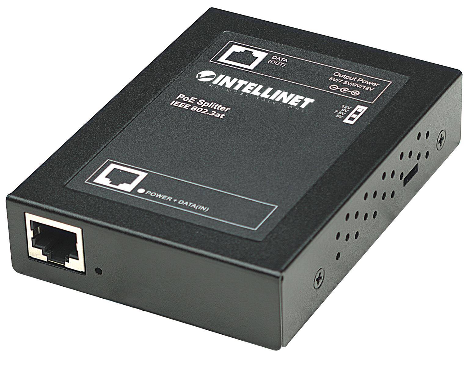 Intellinet 560443 Intellinet PoE+Splitter IEEE802.3at 5/7.5/9/12V DC sw