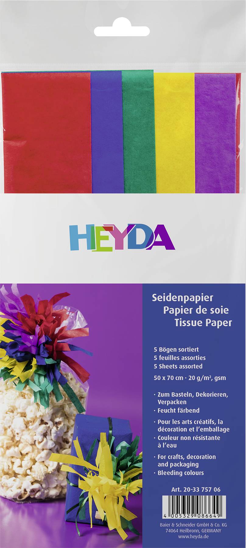 10XHeyda 203375706 Seidenpap 50x70Sort2