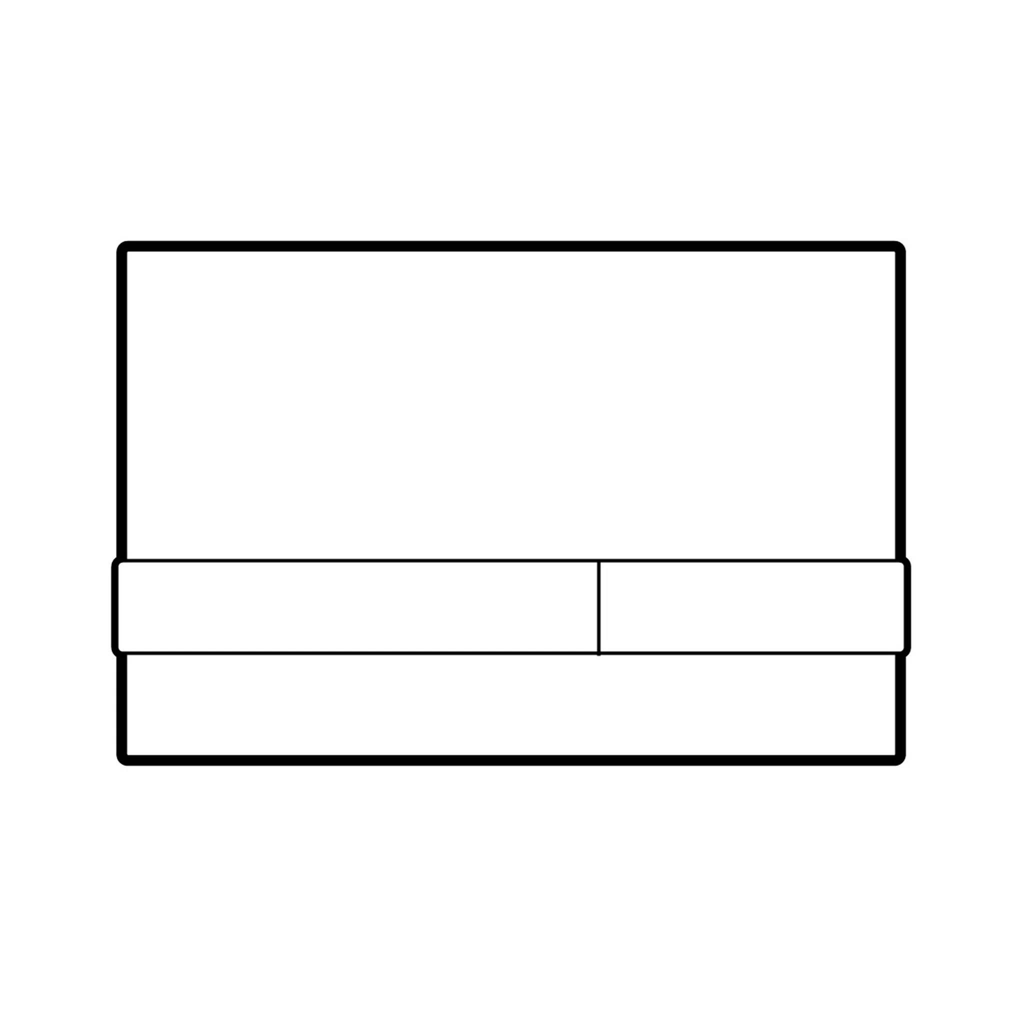 WimTec WC-Betätigungsplatte, CANTO, 2-Mengen, WimTec SLK, 255x168mm, weiß, 1 Stk.