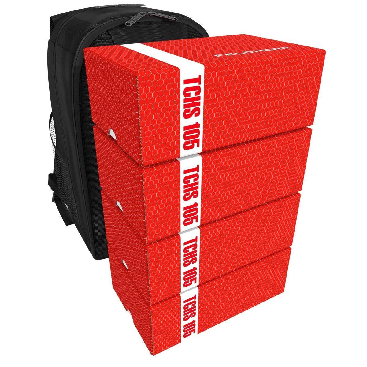 FH7032 - Feldherr Rucksack mit 4 Kartenboxen TCHS105 - 6400 Karten, rot