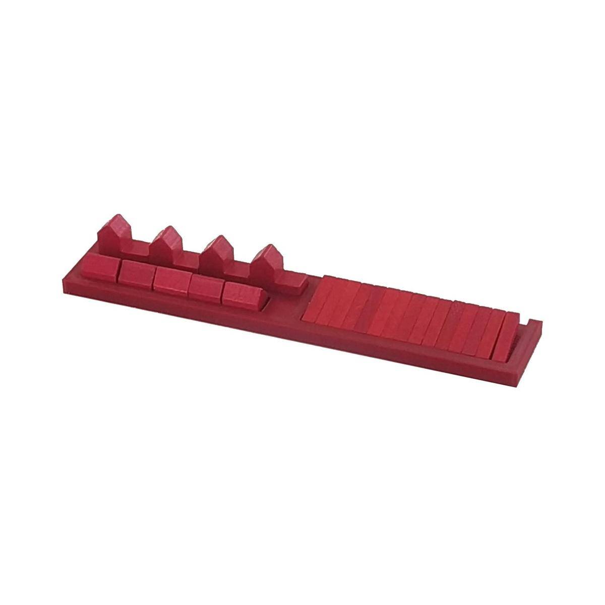 FH7517 - Feldherr Spieler Tray für Die Siedler von Catan (Mayfair + Erste Edition), rot