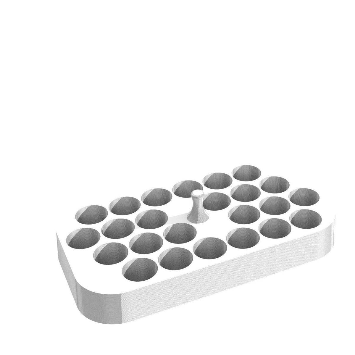 Feldherr Tray aus Kunststoff mit 24 Fächern für Ampullen und Vials - Durchmesser 16 mm