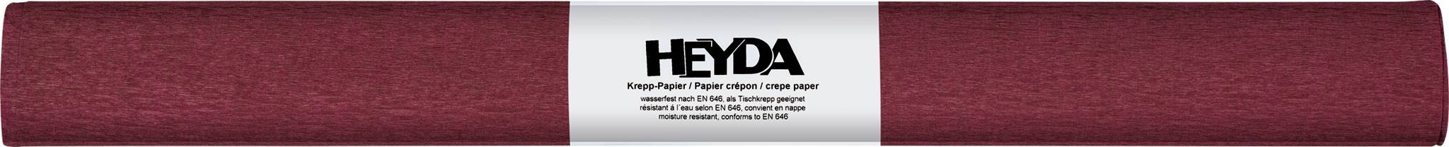 10X Heyda 203310029 Krepppapier 50x250 farbfest weinrot