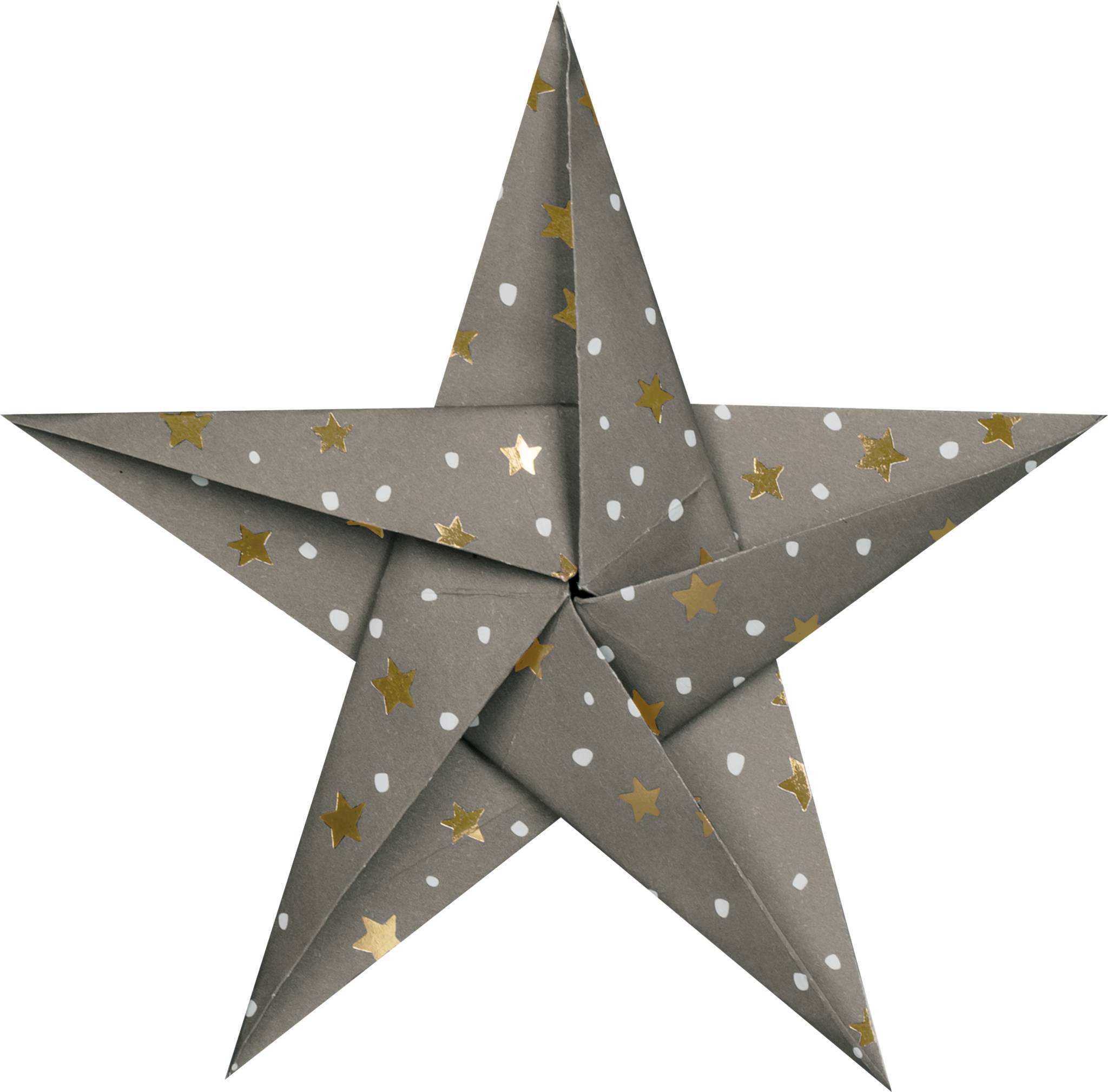 5X Heyda 204875624 FaltblätterSet Sterne 20Bl stone