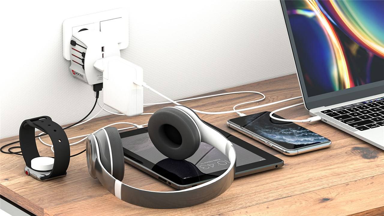 SKROSS 60604 MUV USB, weiß - geeignet für ungeerdete Geräte (2-polig)