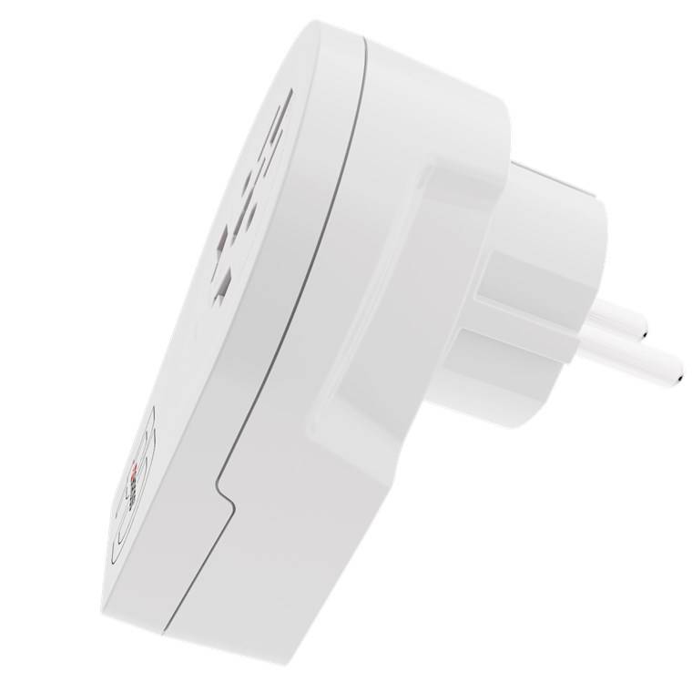 SKROSS 64714 World Adapter - World to Europe USB-C™ PD, weiß - Reiseadapter für alle geerdeten und ungeerdeten Geräte (2- und 3-polig), mit integ